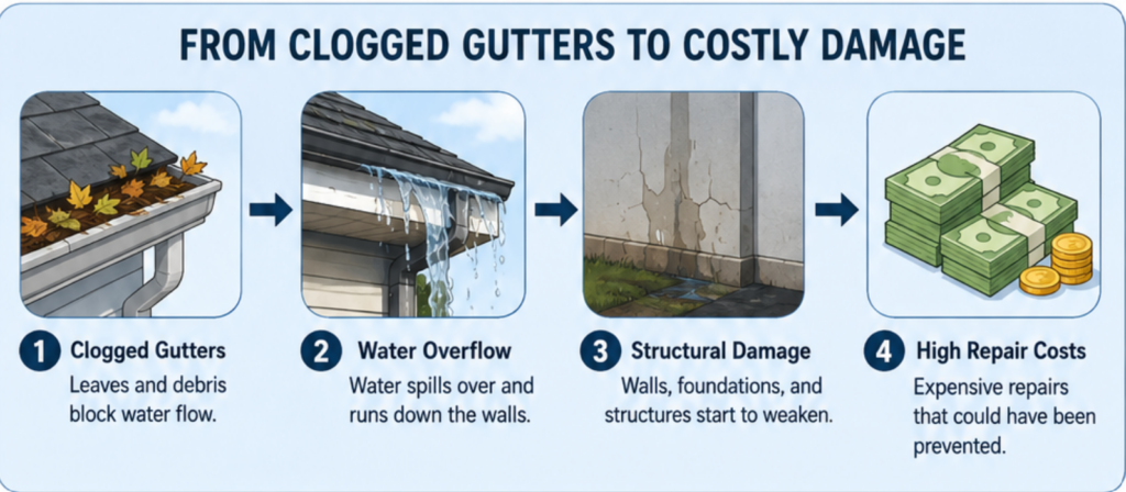 From clogged gutters to costly damage