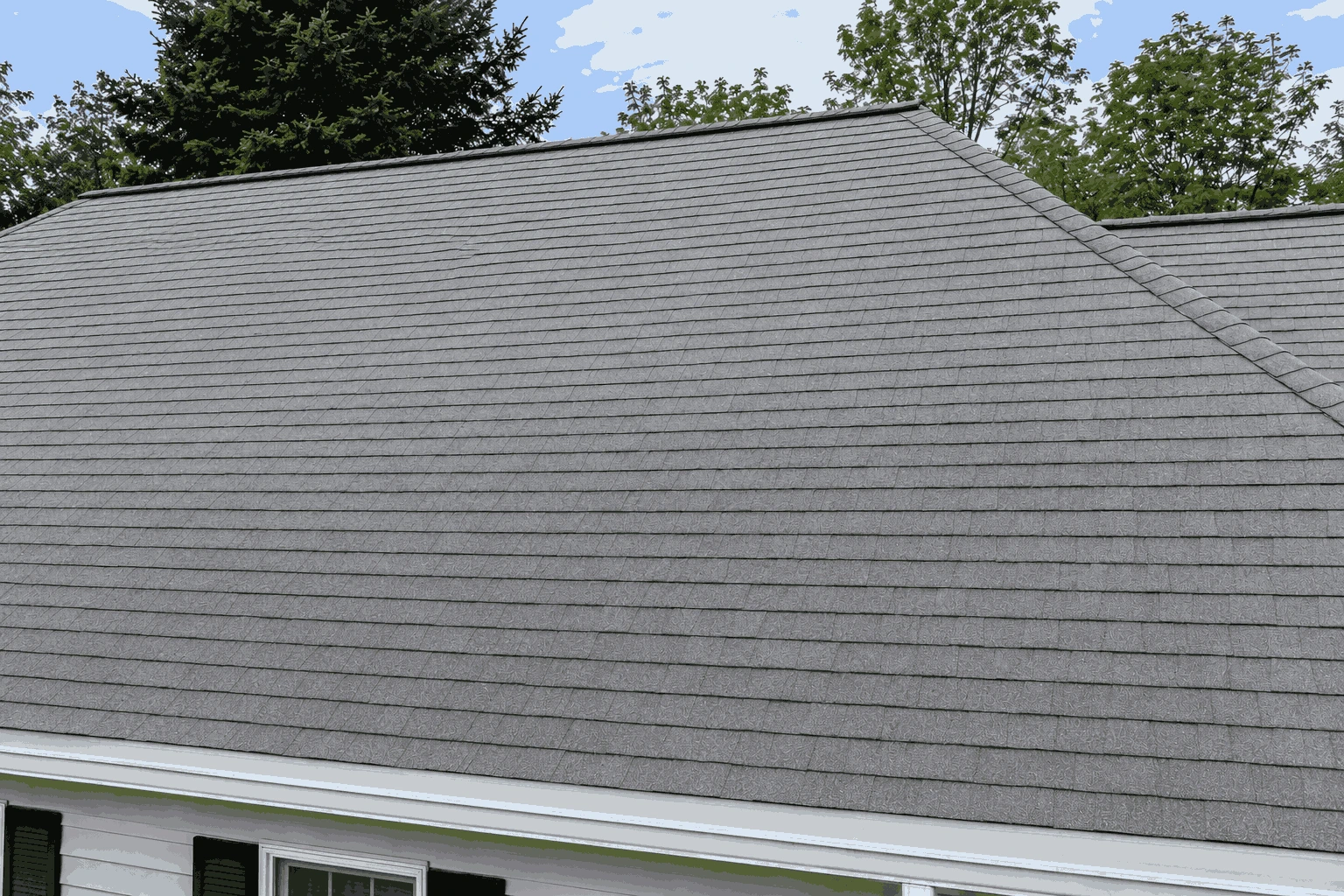 After soft washing roof